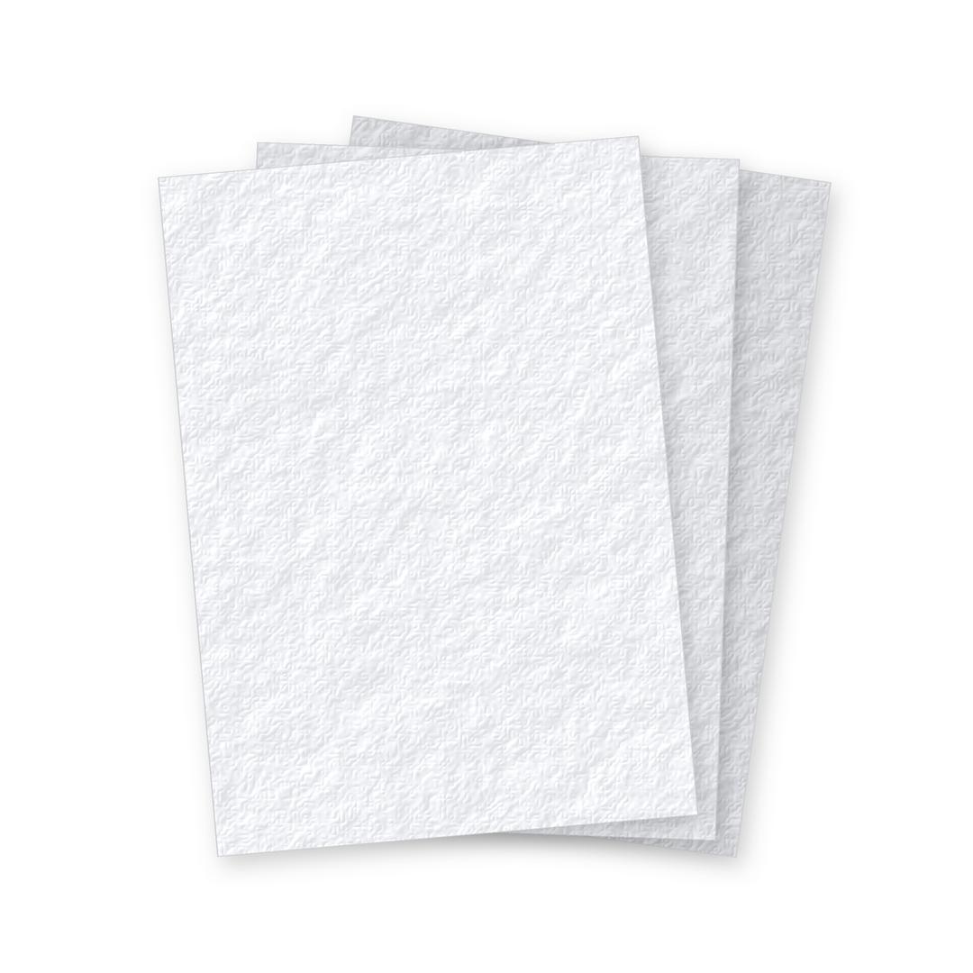 Couverture de reliure cartonnée A3 Grain cuir blanc 250 g A3 FALCON K — Trois couvertures cartonnées grain cuir blanches Falcon K A3 250 g en éventail