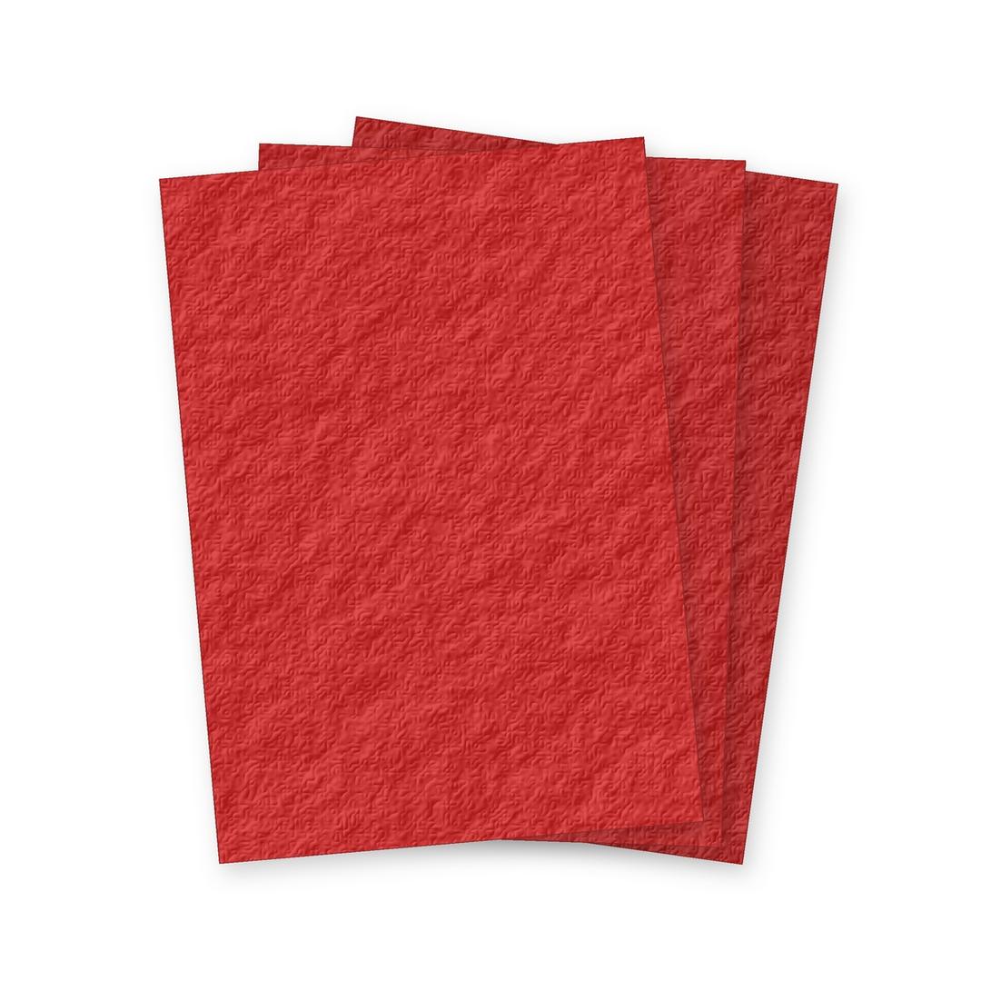 Couverture de reliure cartonnée A3 Grain cuir rouge 250 g A3 FALCON K — Trois couvertures cartonnées grain cuir rouges Falcon K A3 250 g en éventail