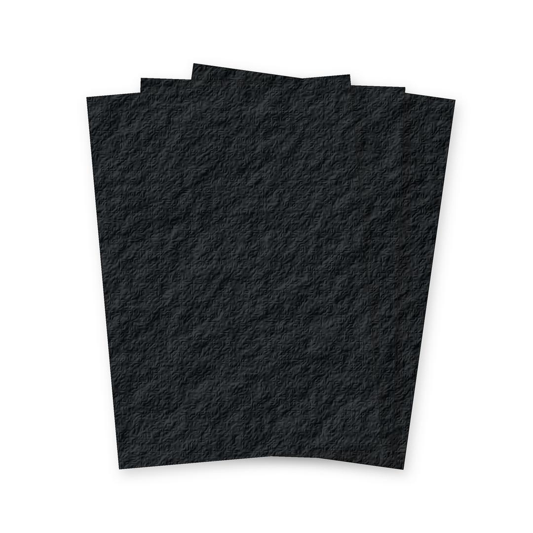 Couverture de reliure cartonnée A4 Grain cuir noir 250 g A4 FALCON K — Trois couvertures cartonnées grain cuir noires Falcon K A4 250 g en éventail