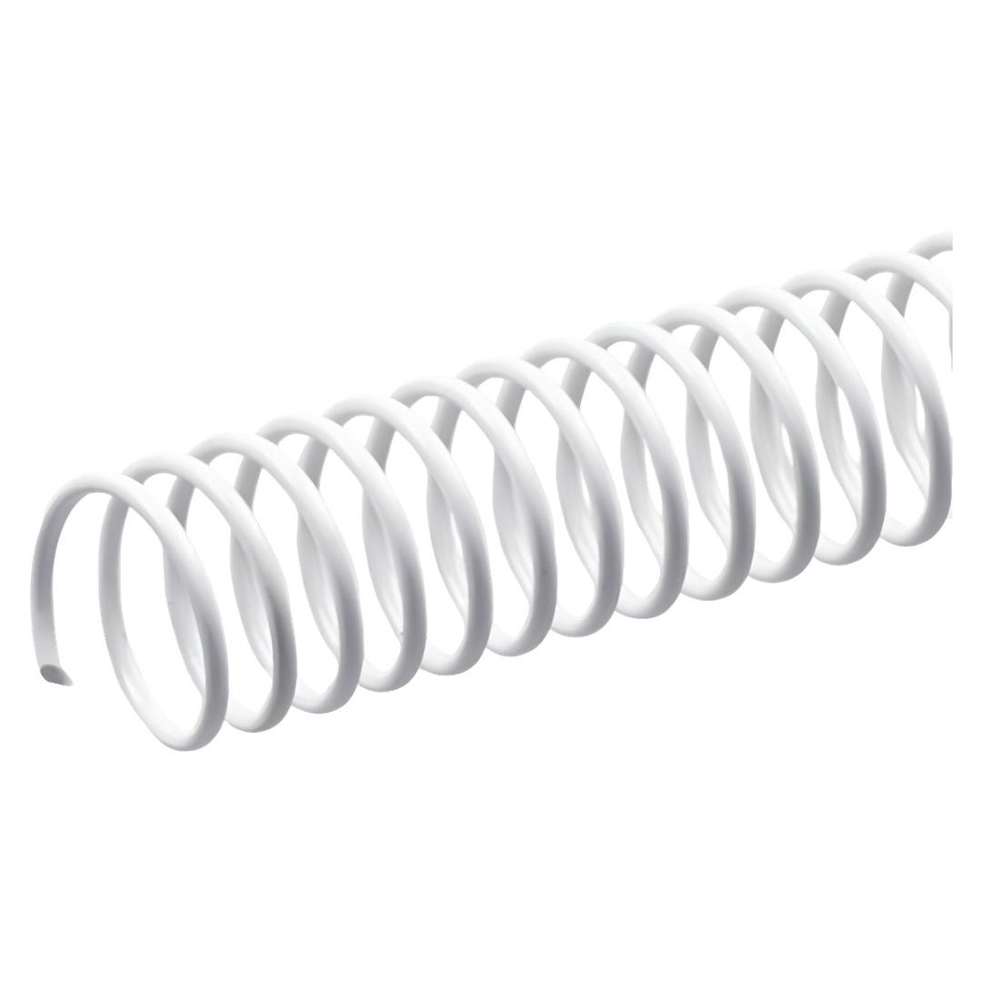 Spirales de reliure plastiques A4, pas 4:1 Spirales coils plastiques A4 6 mm (5/32"), pas 4:1, blanches WYNSTOR