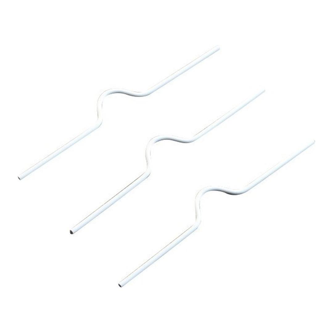 Crochets pour calendrier, reliure métallique Crochets de calendrier 150 mm, blancs WYNSTOR - Trois crochets de calendrier blancs pour reliure par anneaux métalliques, sur fond blanc
