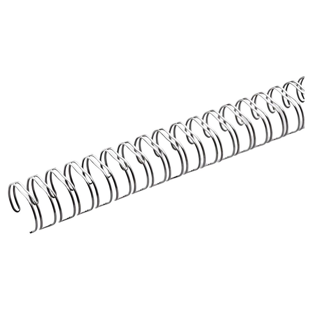 Peignes de reliure métalliques A4, pas 3:1 Peignes anneaux métalliques A4 34 boucles 6,4 mm (1/4"), pas 3:1, argent brillant WYNSTOR - Base