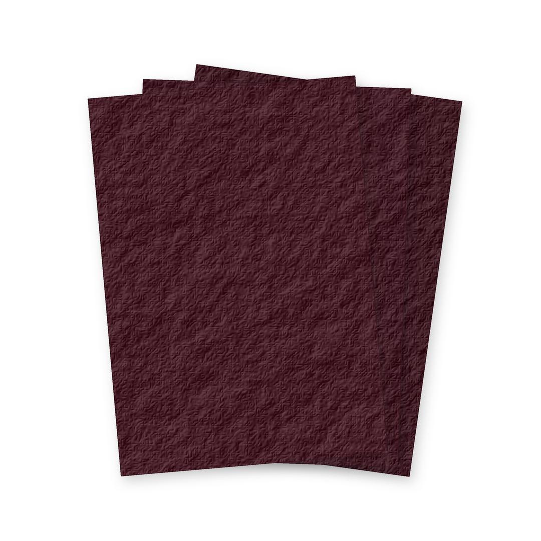 Couverture de reliure cartonnée A4 Grain cuir bordeaux 250 g A4 FALCON K — Trois couvertures cartonnées grain cuir bordeaux Falcon K A4 250 g en éventail
