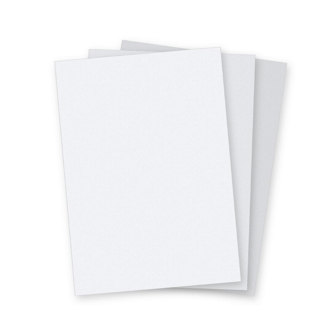 Couverture de reliure cartonnée A4 Couvertures linen blanc 250 g A4 FALCON K - Couvertures cartonnées linen blanc Falcon K A4, trois feuilles en éventail, illustration