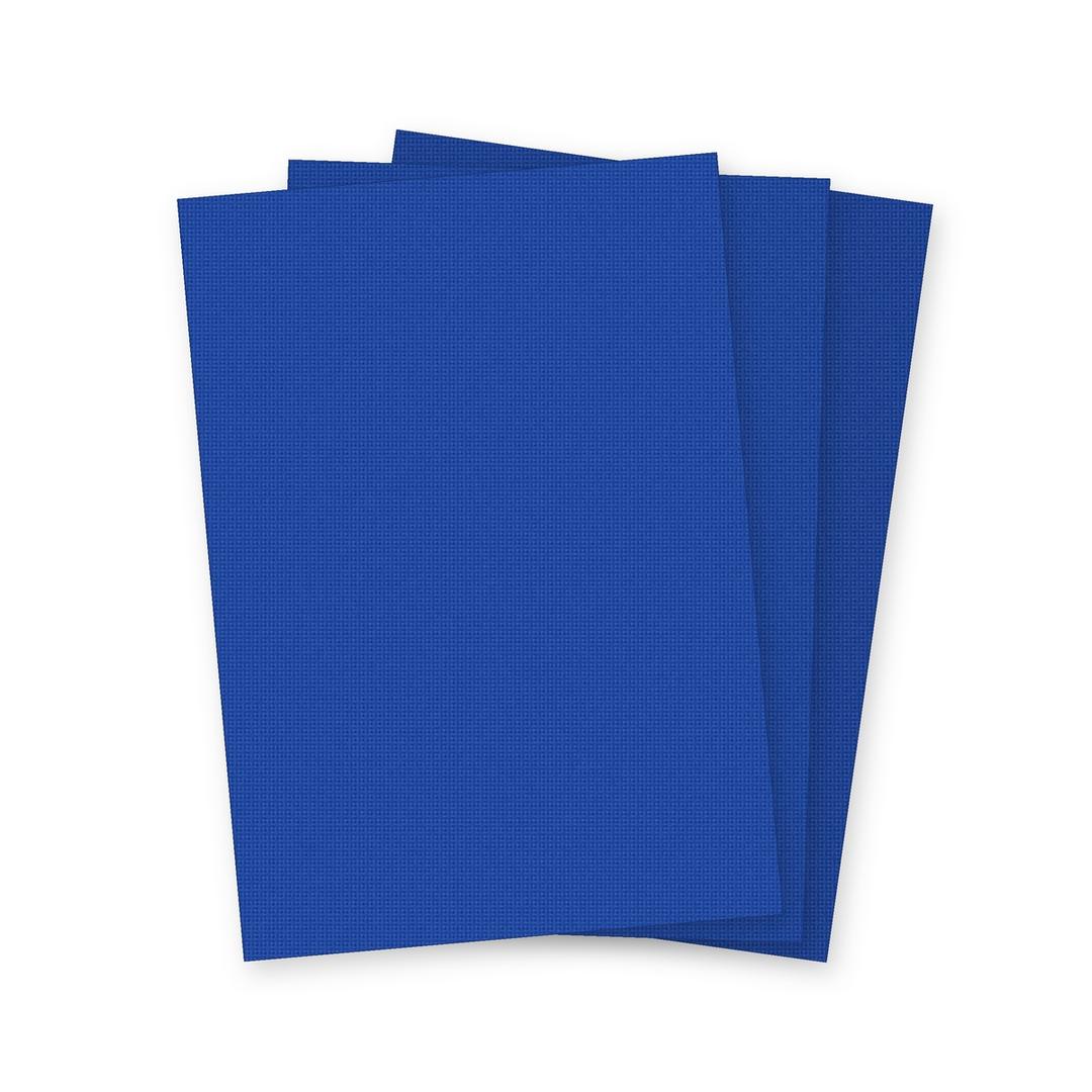 Couverture de reliure cartonnée A4 Couvertures linen bleu 250 g A4 FALCON K - Couvertures cartonnées linen bleu Falcon K A4, trois feuilles en éventail, illustration
