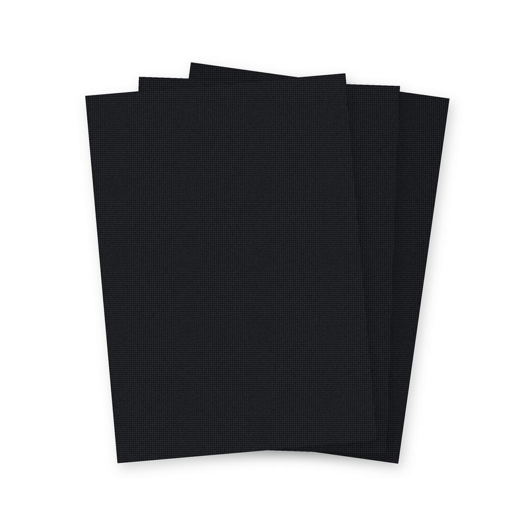 Couverture de reliure cartonnée A4 Couvertures linen noir 250 g A4 FALCON K - Couvertures cartonnées linen noir Falcon K A4, trois feuilles en éventail, illustration