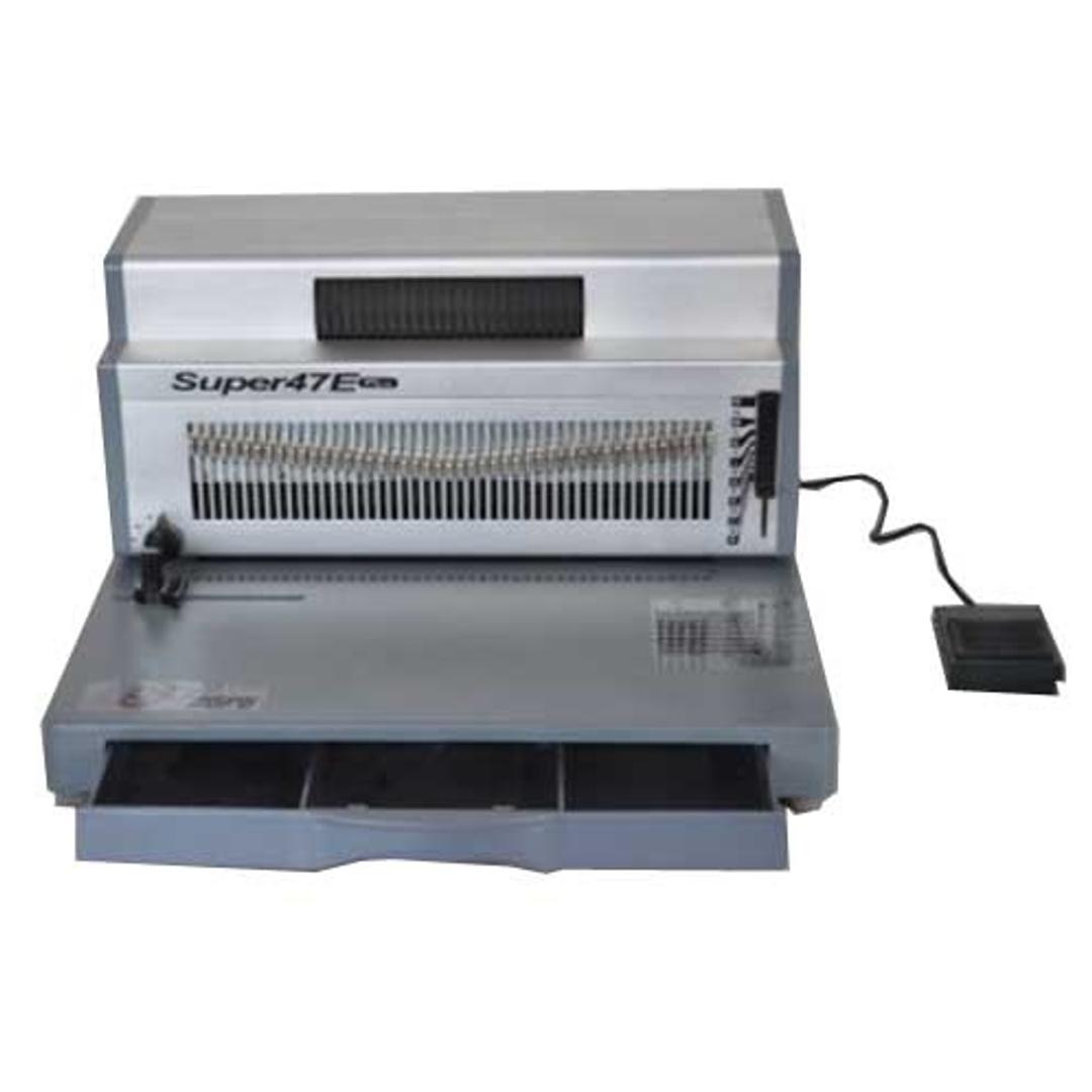Perforelieur électrique pour spirales coils 4:1 SUPER47E FALCON K - Perforelieur électrique Falcon K SUPER47E, tiroir à confettis ouvert