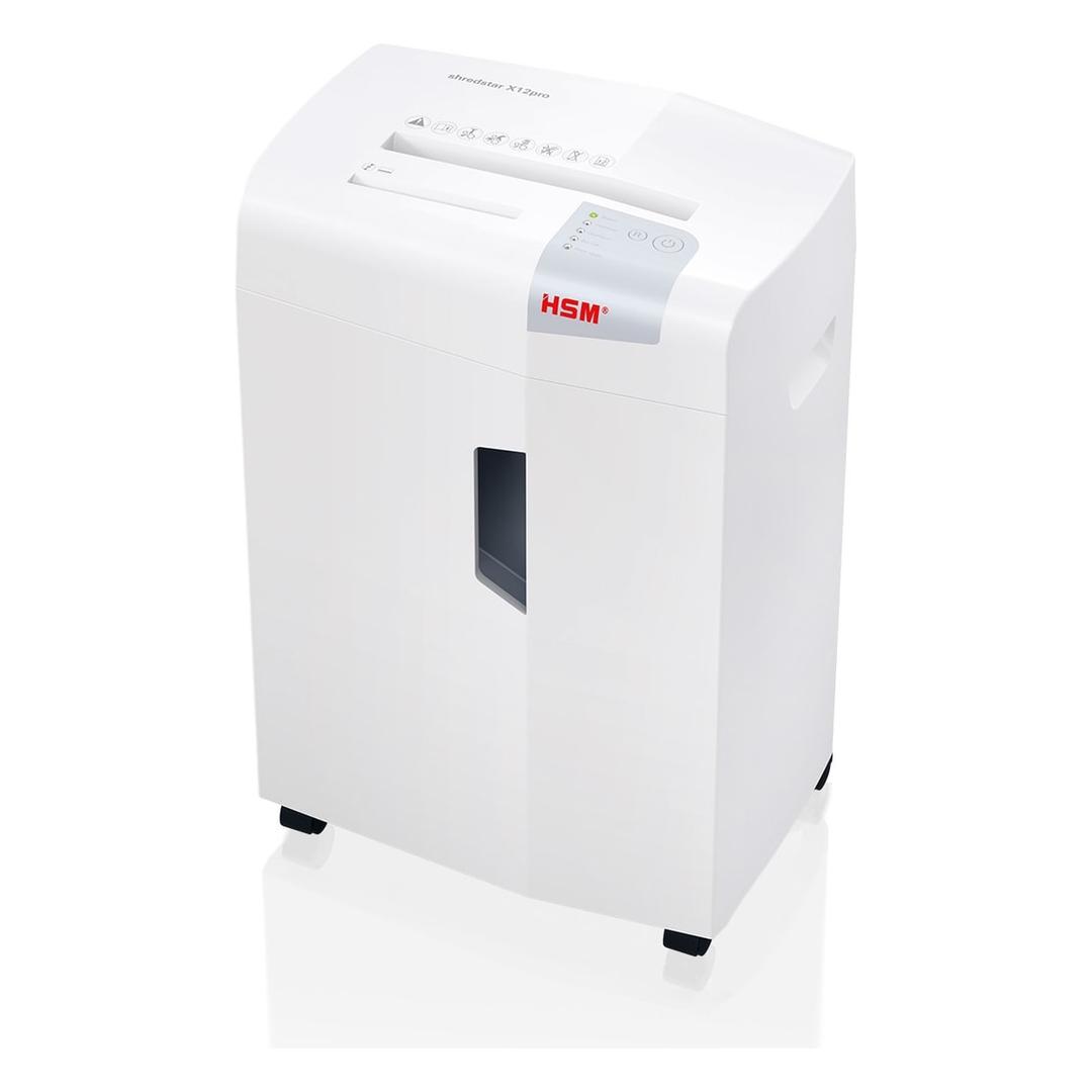 Destructeur de documents HSM shredstar X12pro, vu de trois quarts