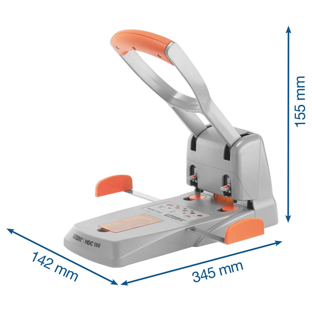 Dimensions du perforateur Rapid Supreme HDC150.