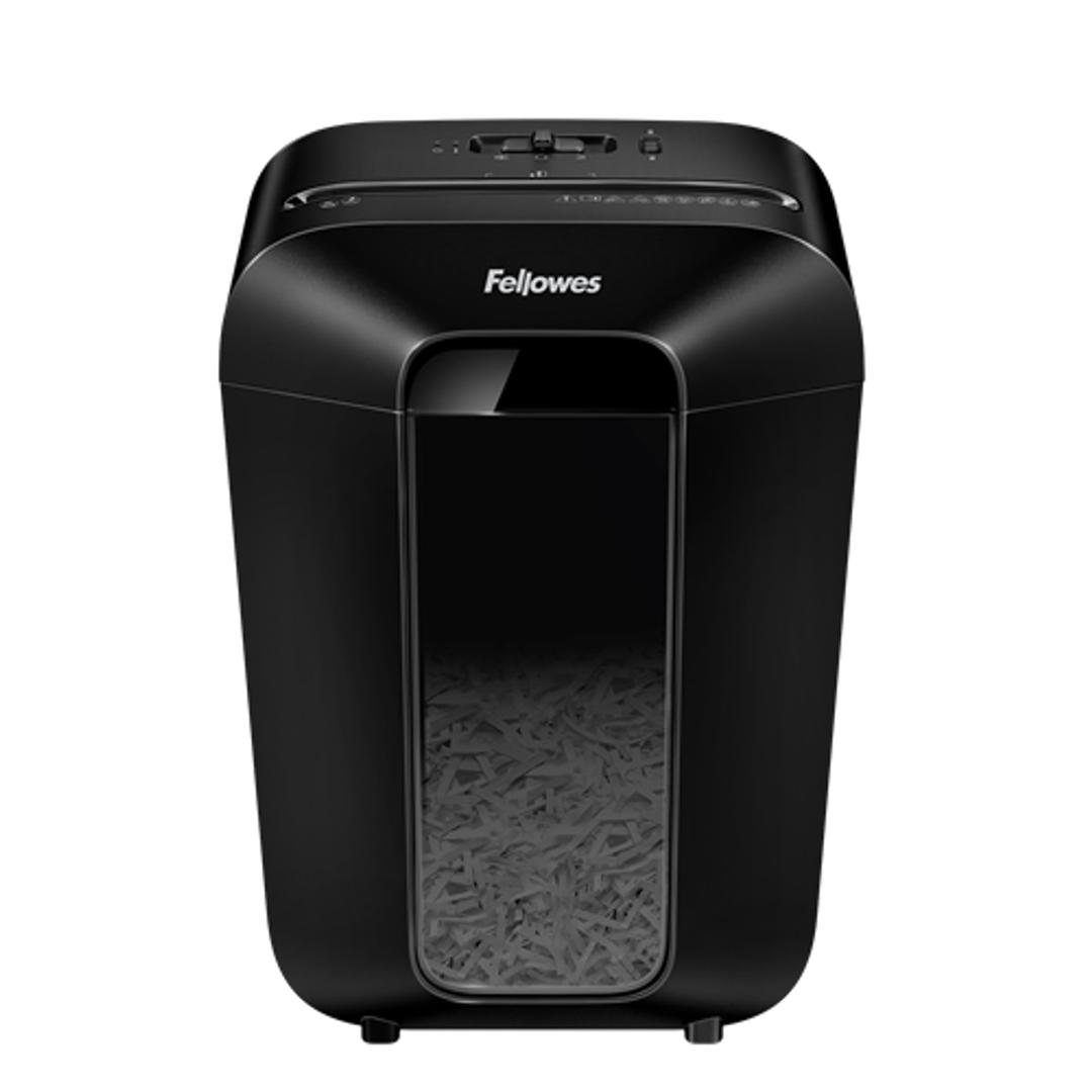 Destructeur coupe croisée P4 LX70 Powershred noir FELLOWES — Fenêtre de visualisation du remplissage du bac - destructeur de papier fellowes