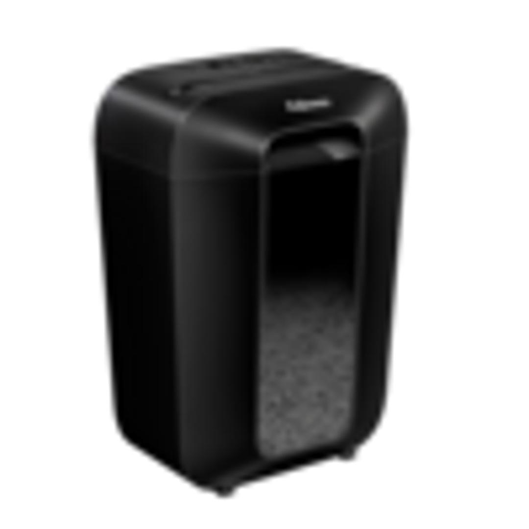 Destructeur coupe croisée P4 LX70 Powershred noir FELLOWES — Vue latérale du bac et de son bloc de coupe - destructeur de papier fellowes