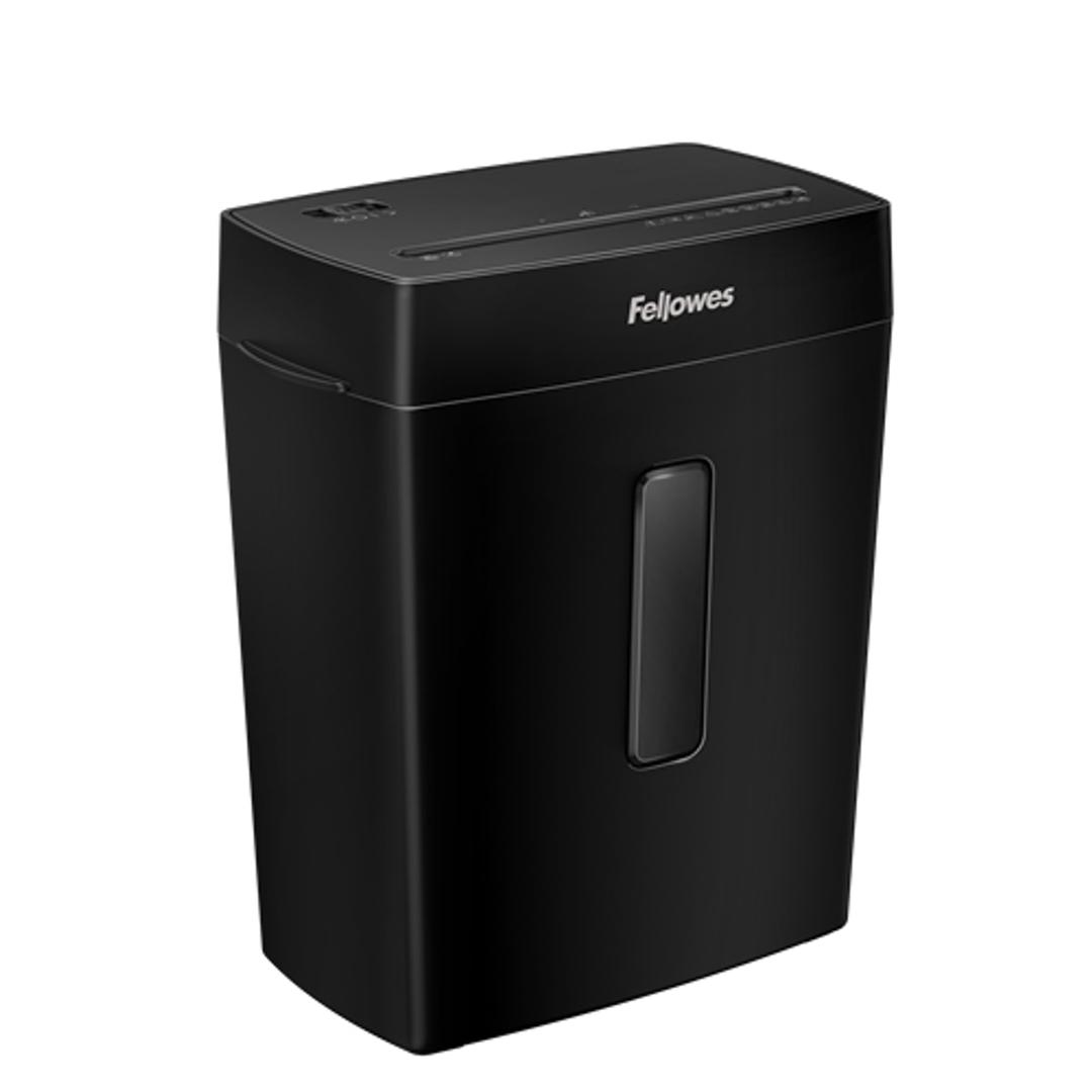 Destructeur coupe croisée P4 P-42C Powershred FELLOWES — Vue latérale du bac et de son bloc de coupe - destructeur de papier fellowes