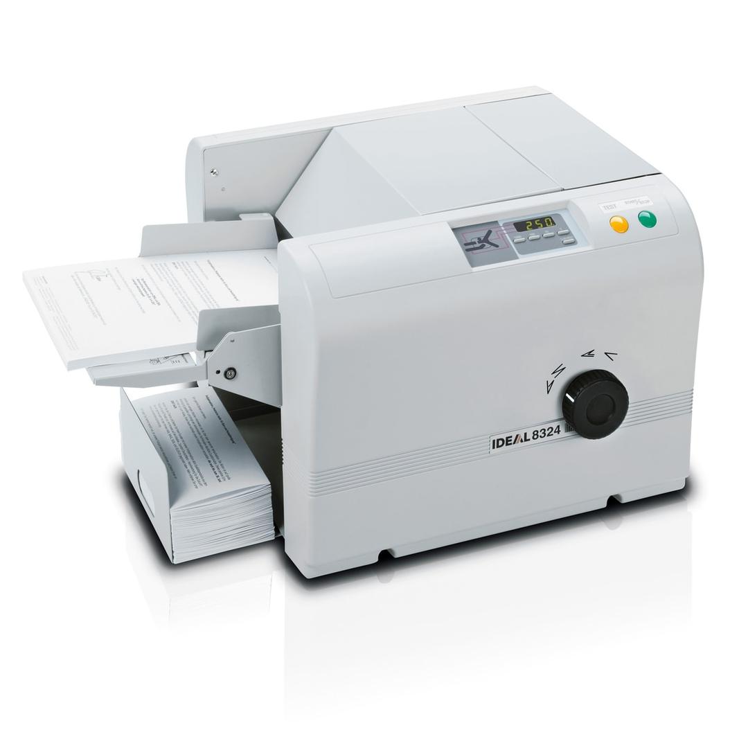 Plieuse de documents A4 8324 IDEAL - Plieuse de documents IDEAL 8324, format A4, 7 000 feuilles par heure, sélection du pli par molette