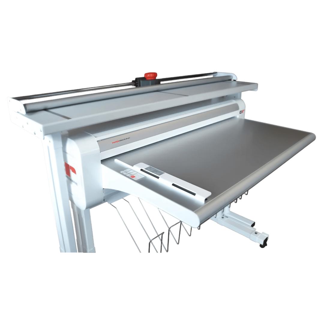 Combiné plieuse et coupeuse de plans électrique Powercosinus Evo XL30 CHATEL REPROGRAPHIE — Coté droit