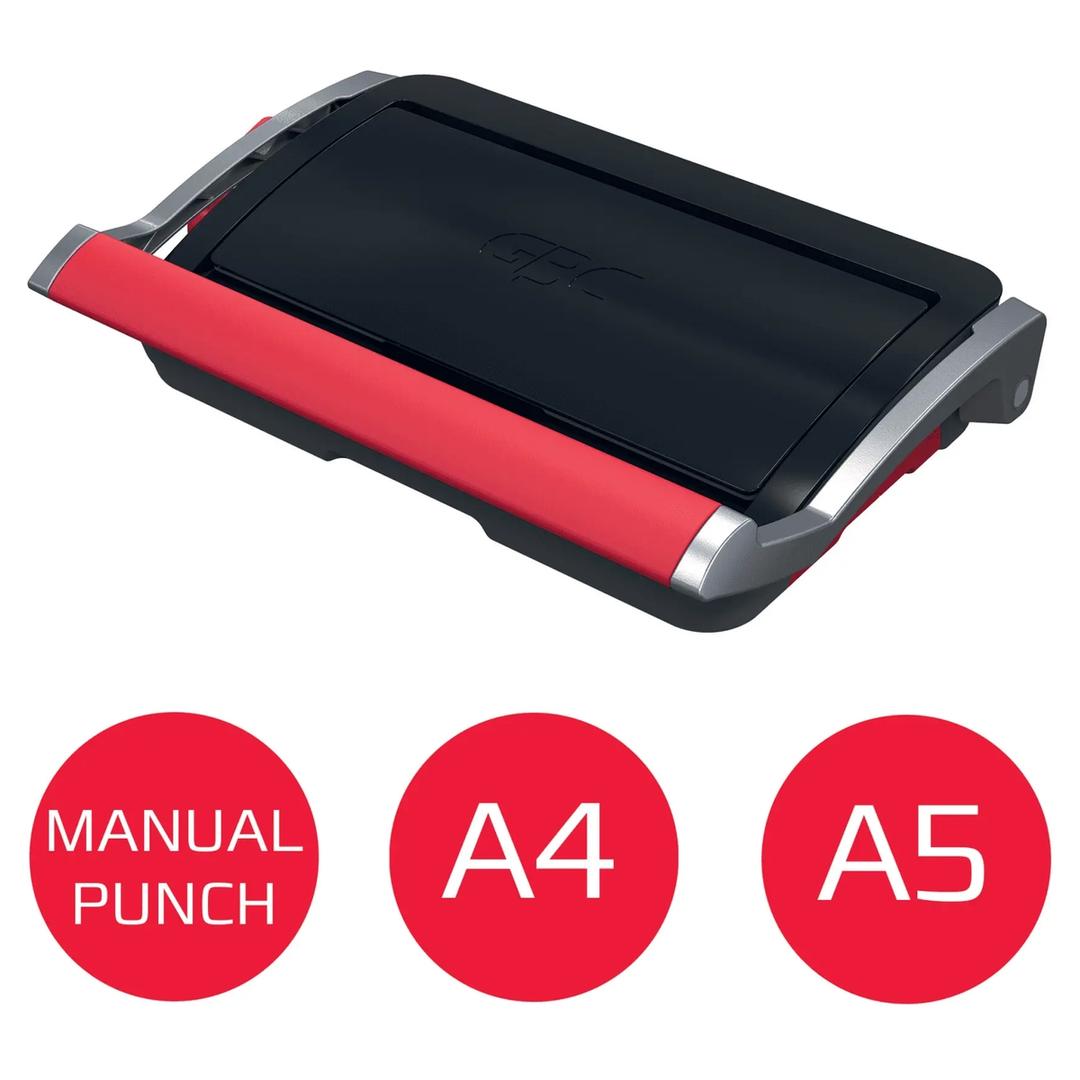 Perforelieuse manuelle à peignes plastiques, 15 feuilles CombBind CB15 GBC - Repliée au format compact a4 et a5