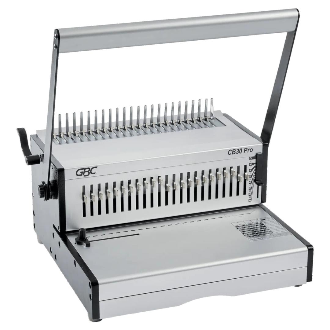 Perforelieuse manuelle à peignes plastiques, 28 feuilles CB30 Pro GBC - Base