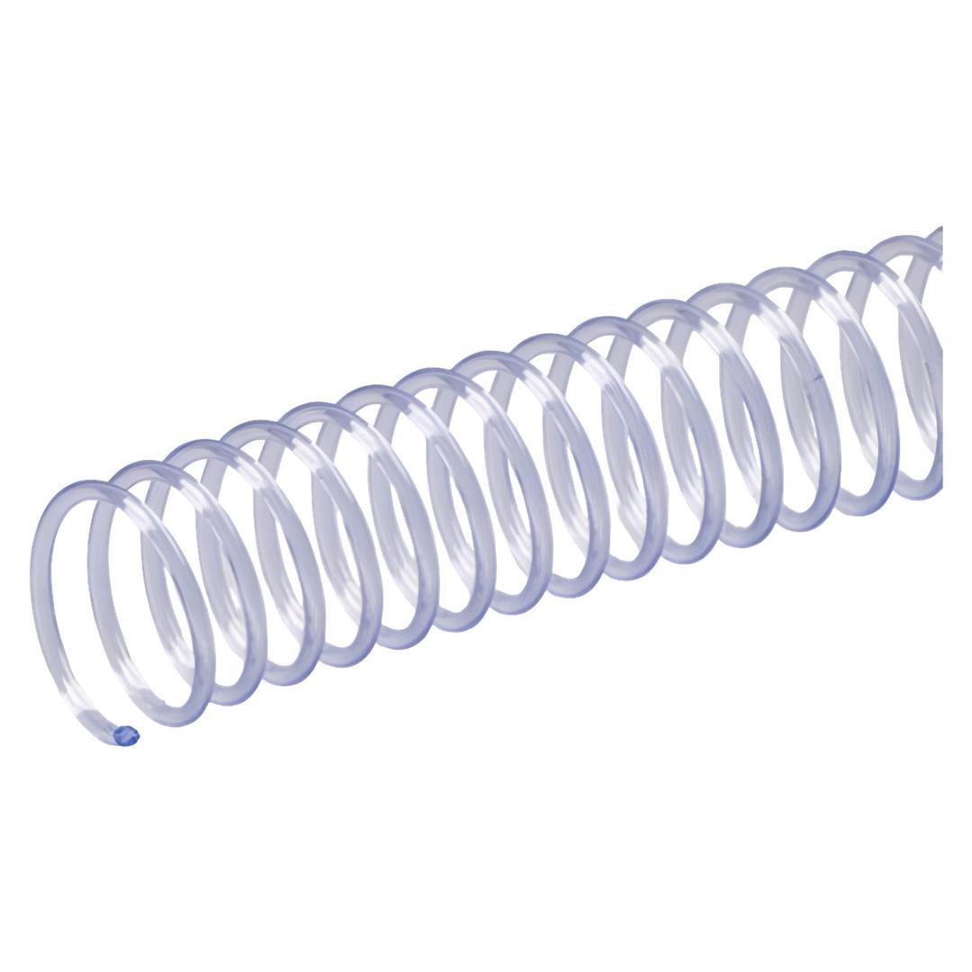Spirales de reliure plastiques A4, pas 4:1 Spirales coils plastiques A4 25 mm (13/16"), pas 4:1, transparentes WYNSTOR
