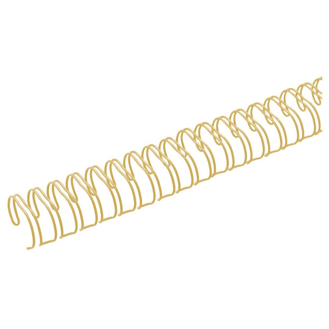 Peignes de reliure métalliques A4, pas 2:1 Peignes anneaux métalliques A4 23 boucles 8 mm (5/16"), pas 2:1, or WYNSTOR - Peignes anneaux métalliques A4 23 boucles pas 2:1 or, illustration
