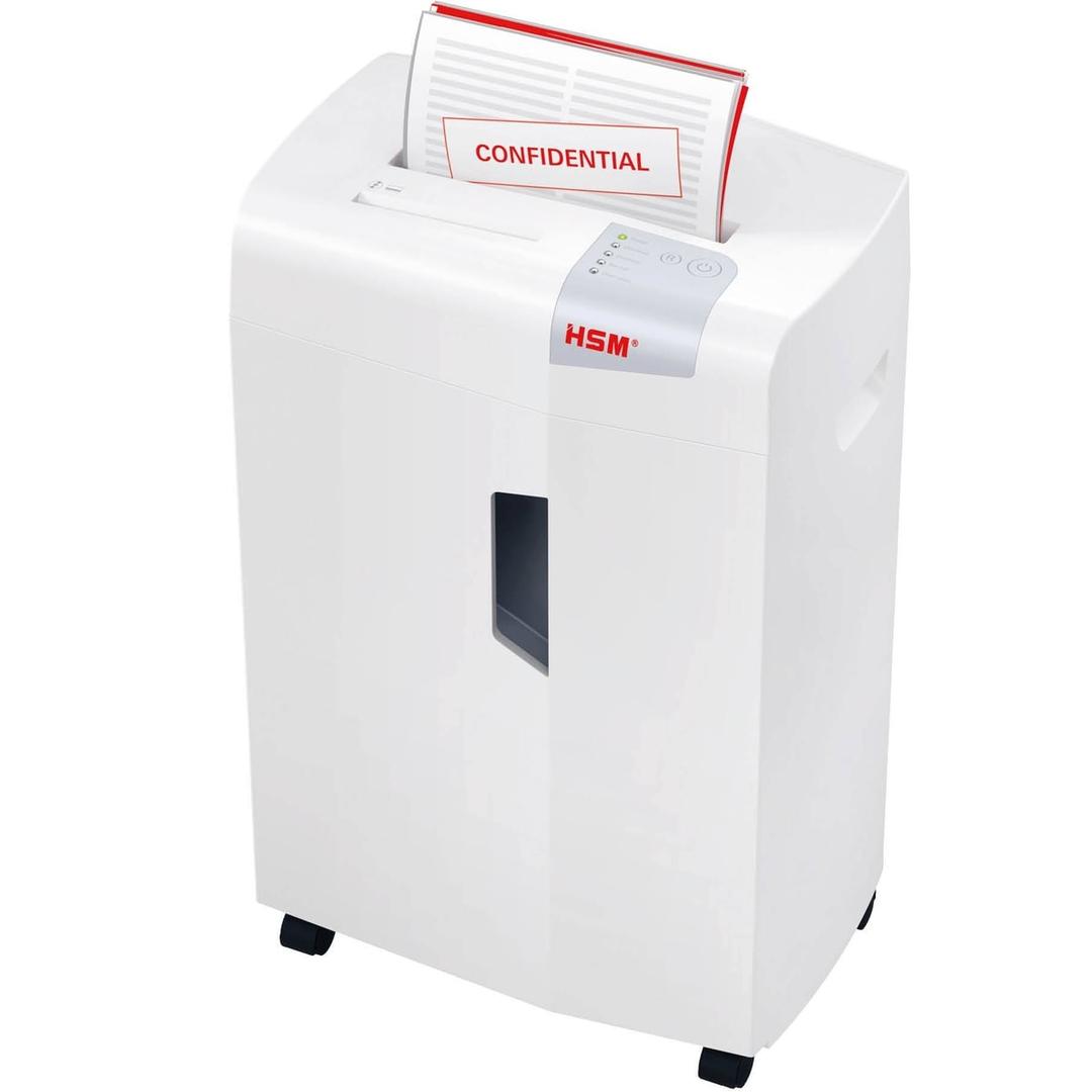 Destructeur de documents coupe croisée P-4 shredstar X24 HSM - Document confidentiel engagé dans la fente de 230 mm du destructeur de documents HSM shredstar X24