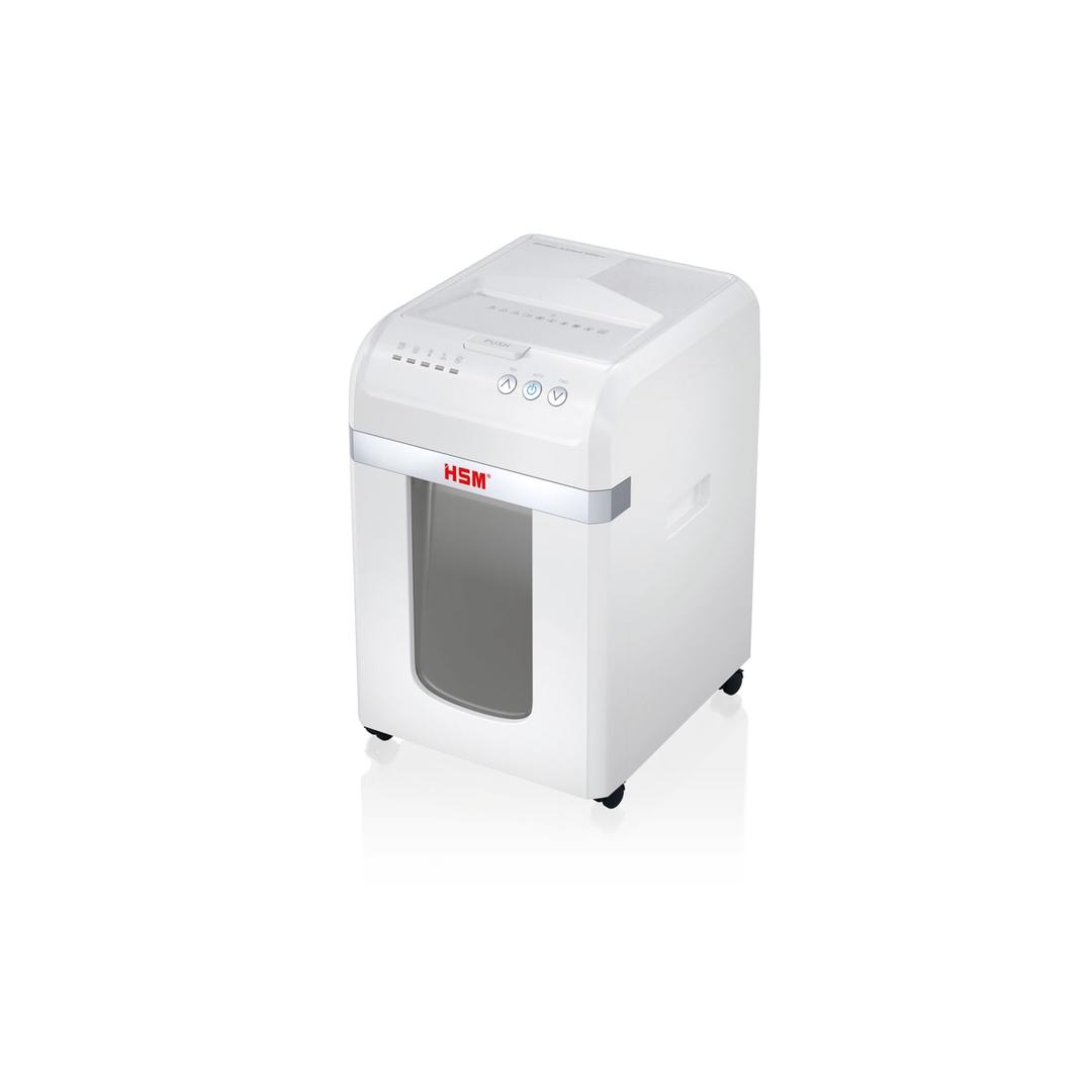 Destructeur de documents à alimentation automatique P-5 shredstar Autofeed X200pro HSM — Destructeur de documents très confidentiels Hsm Shredstar Autofeed X200pro - 2 x 10 mm - Coupe micro-particules - P5 -Vue de trois quarts droit - collecteur 30 litres vide