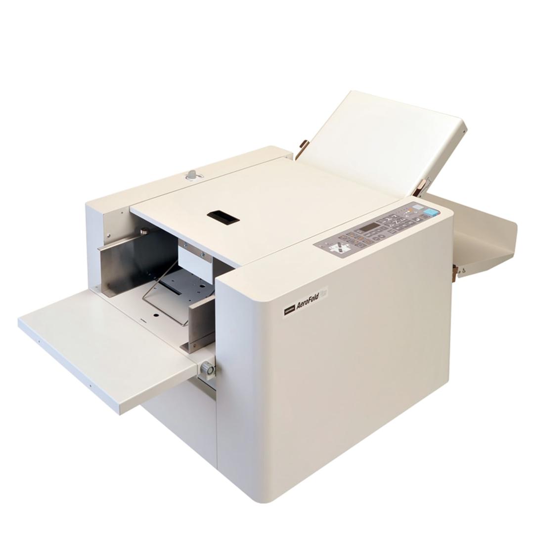 Plieuse de documents haute pile AeroFold Plus UCHIDA — Plieuse de documents haute pile Uchida AeroFold Plus avec sa table d'alimentation et sa réception