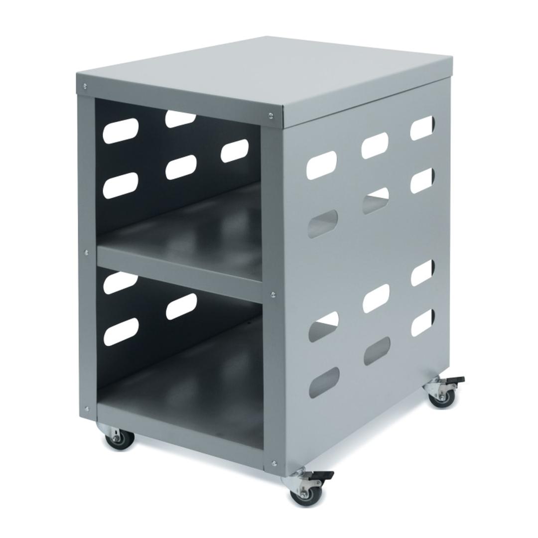 Table mobile pour raineuses et plieuses MB 70 CYKLOS - Table mobile Cyklos MB 70 à roulettes avec ses étagères de rangement
