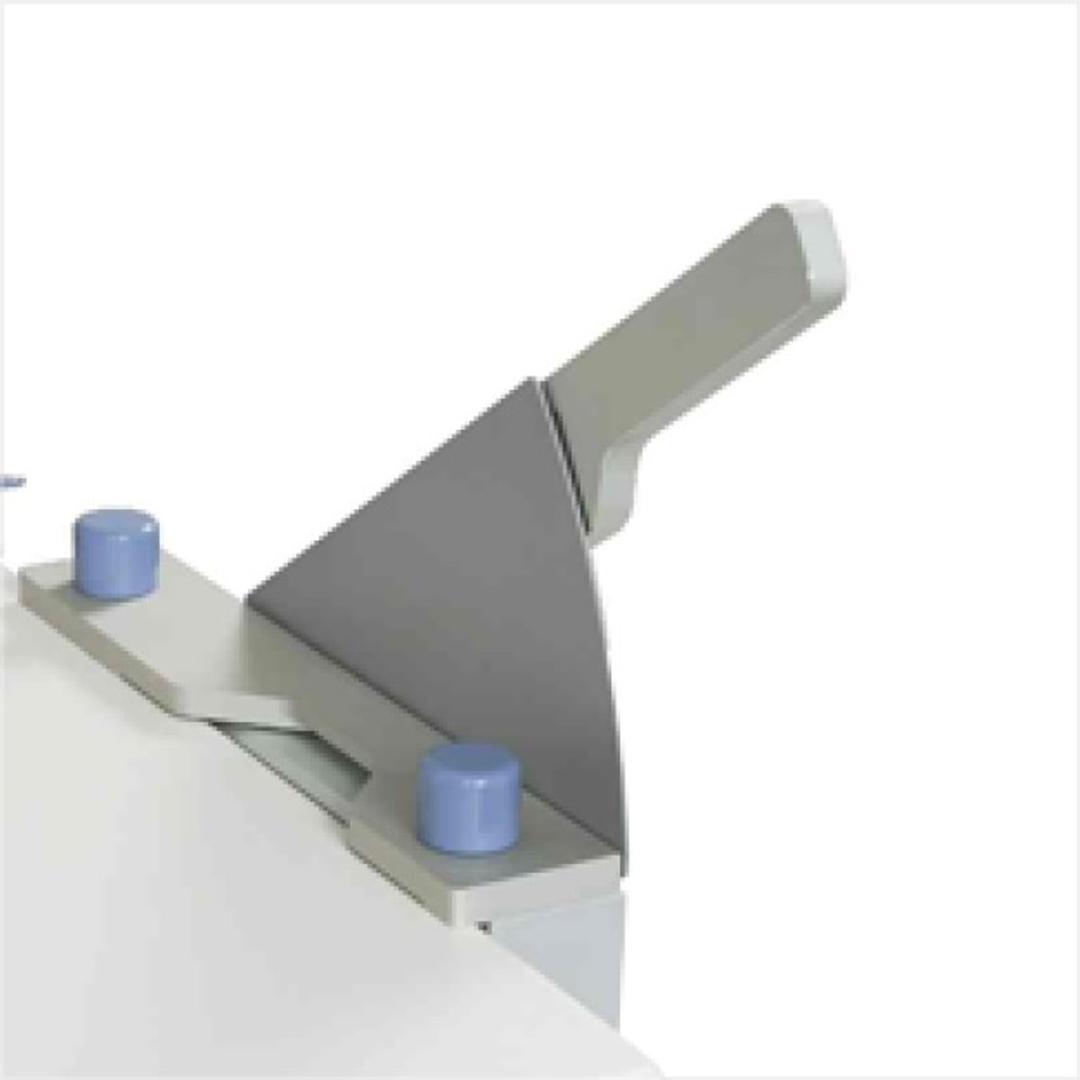 Couverturière pour couvertures rigides 330 x 330 mm Casematic H32 Pro FASTBIND - Cisaille des angles Fastbind Ha10 montée en bord de table de la couverturière Casematic