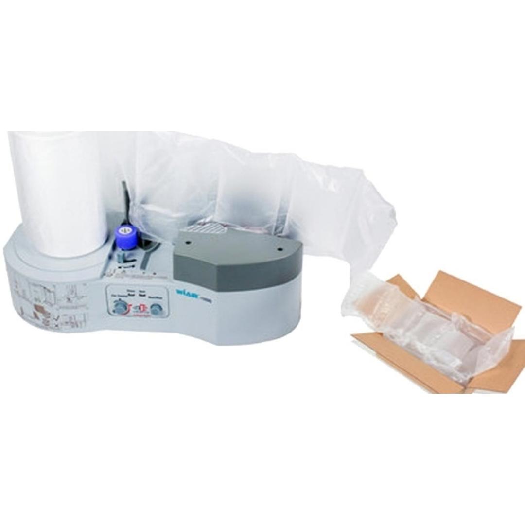 Machine à coussins d'air, 3 m par minute WiAir-1000 DSB - Machine à coussins d'air DSB WiAir-1000 et coussins prêts pour le calage d'un carton