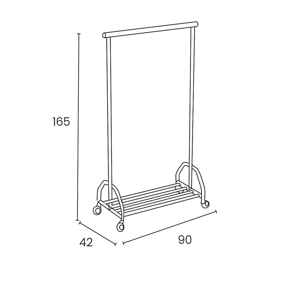 Vestiaire mobile, 40 cintres GROOM UNILUX - Dimensions du vestiaire mobile UNILUX GROOM, 90 x 42 x 165 cm
