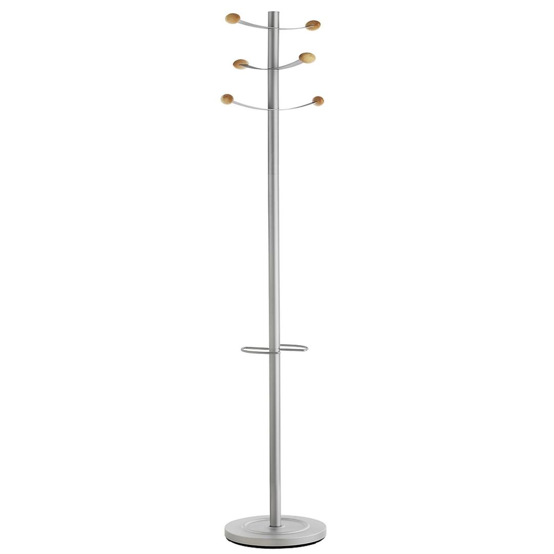 Portemanteau sur pied, 6 patères BOUQUET UNILUX - Portemanteau sur pied UNILUX BOUQUET, vue d'ensemble, patères en hêtre
