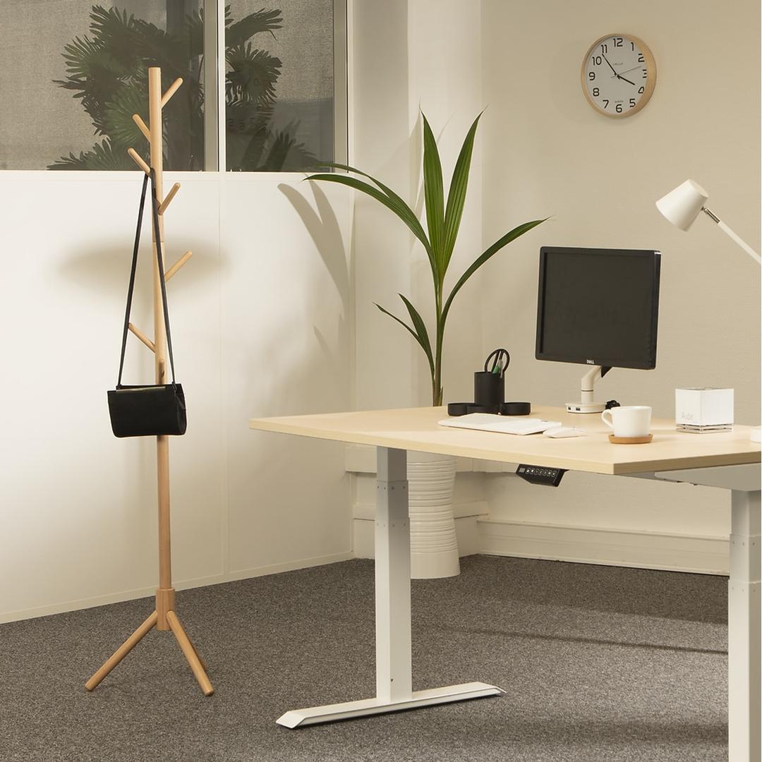Portemanteau sur pied, 8 patères MIKADO UNILUX - Portemanteau sur pied UNILUX MIKADO, en situation dans un bureau