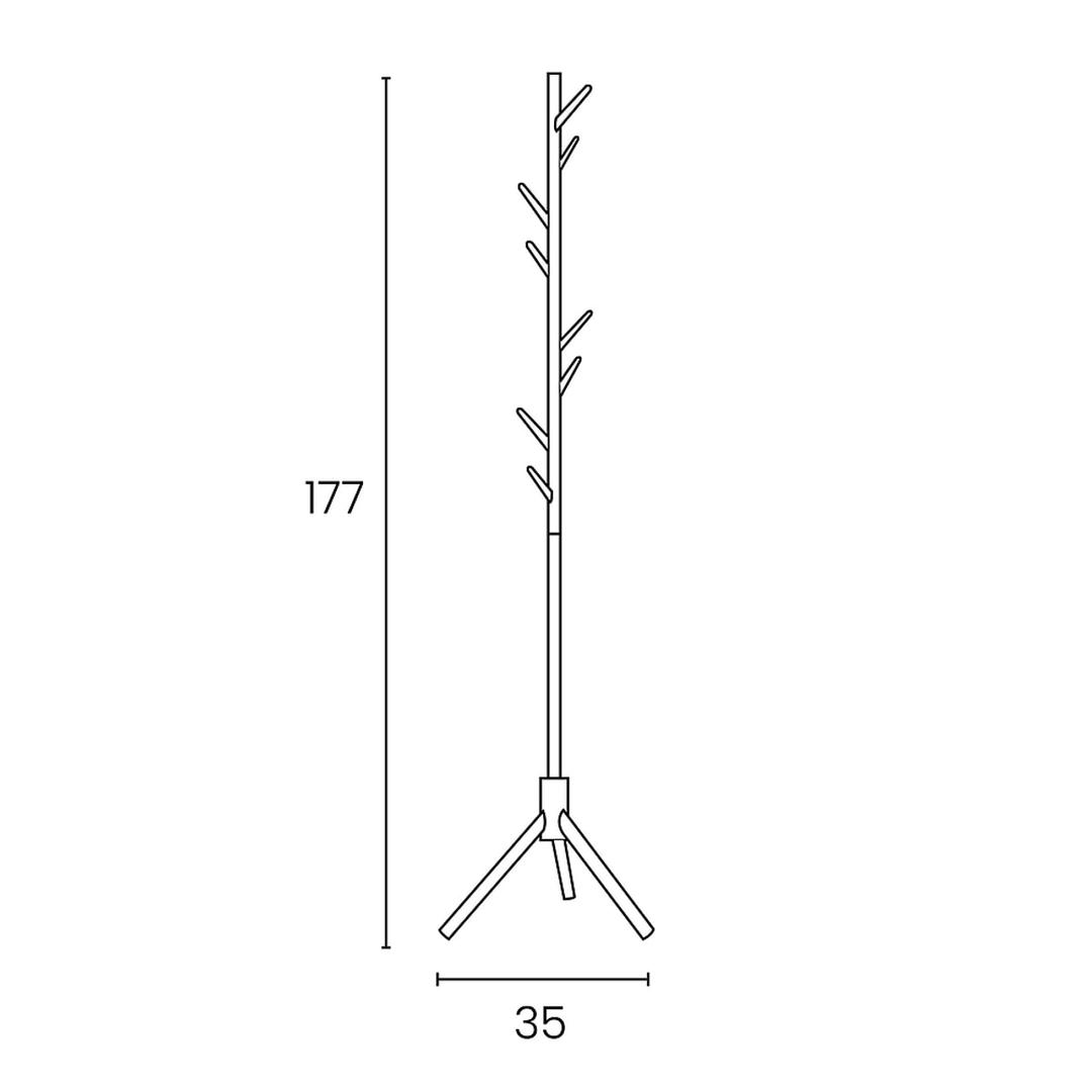 Portemanteau sur pied, 8 patères MIKADO UNILUX - Portemanteau sur pied UNILUX MIKADO, dimensions, 177 cm de haut, base de 35 cm