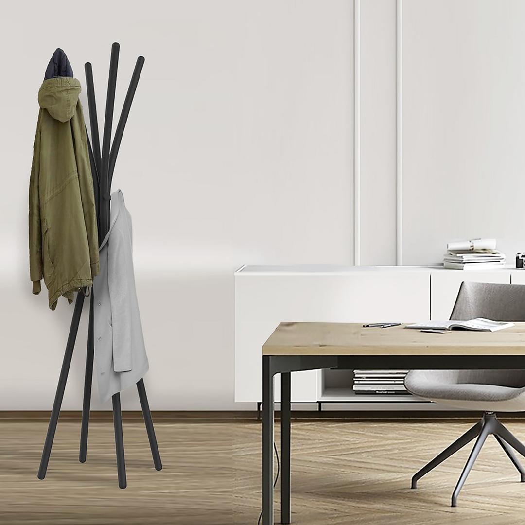 Portemanteau sur pied, 8 patères TOTEM UNILUX - Portemanteau sur pied UNILUX TOTEM, en situation dans un bureau
