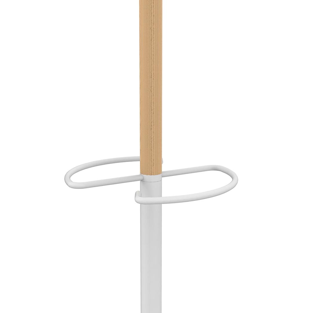 Portemanteau sur pied, 6 patères STUDIO UNILUX - Portemanteau sur pied UNILUX STUDIO, porte-parapluies et insert en hêtre, détail