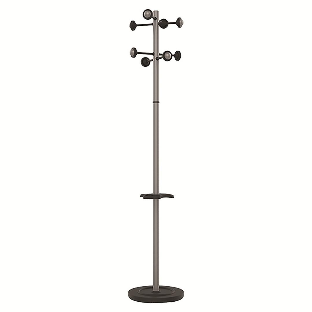 Portemanteau sur pied, 8 patères ACCUEIL gris métal UNILUX - Portemanteau sur pied UNILUX ACCUEIL gris métal, vue d'ensemble