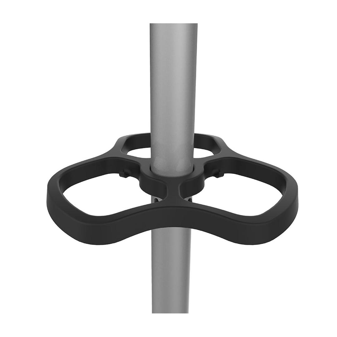 Portemanteau sur pied, 8 patères ACCUEIL gris métal UNILUX - Portemanteau sur pied UNILUX ACCUEIL gris métal, porte-parapluie, détail