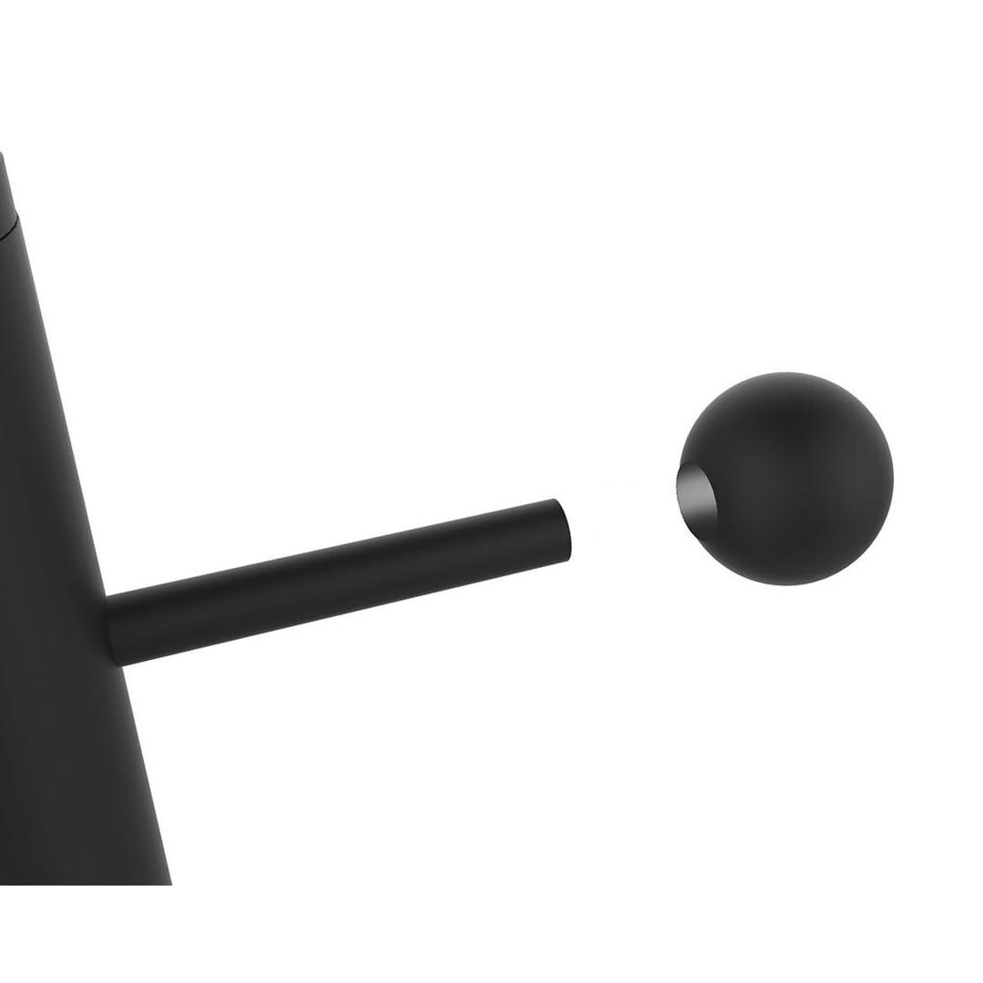 Portemanteau sur pied, 6 patères ACCESS noir UNILUX - Portemanteau sur pied UNILUX ACCESS noir, patère, détail