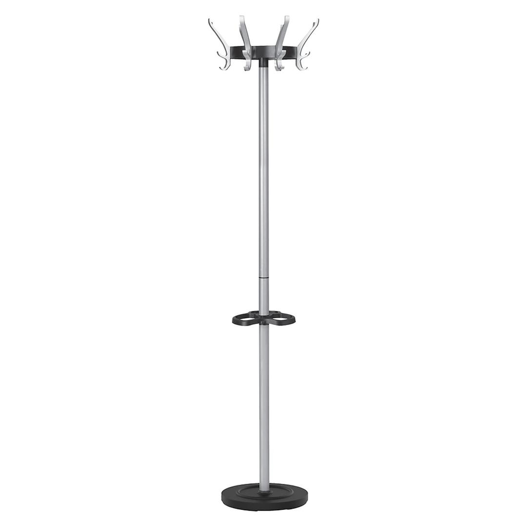 Portemanteau sur pied, 8 patères triples CYPRES gris métal UNILUX - Portemanteau sur pied UNILUX CYPRES gris métal, vue d'ensemble