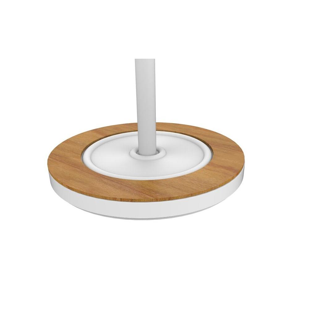 Portemanteau sur pied, 6 patères BORA BAMBOO blanc et bambou UNILUX - Portemanteau sur pied UNILUX BORA BAMBOO blanc et bambou, socle lesté, détail