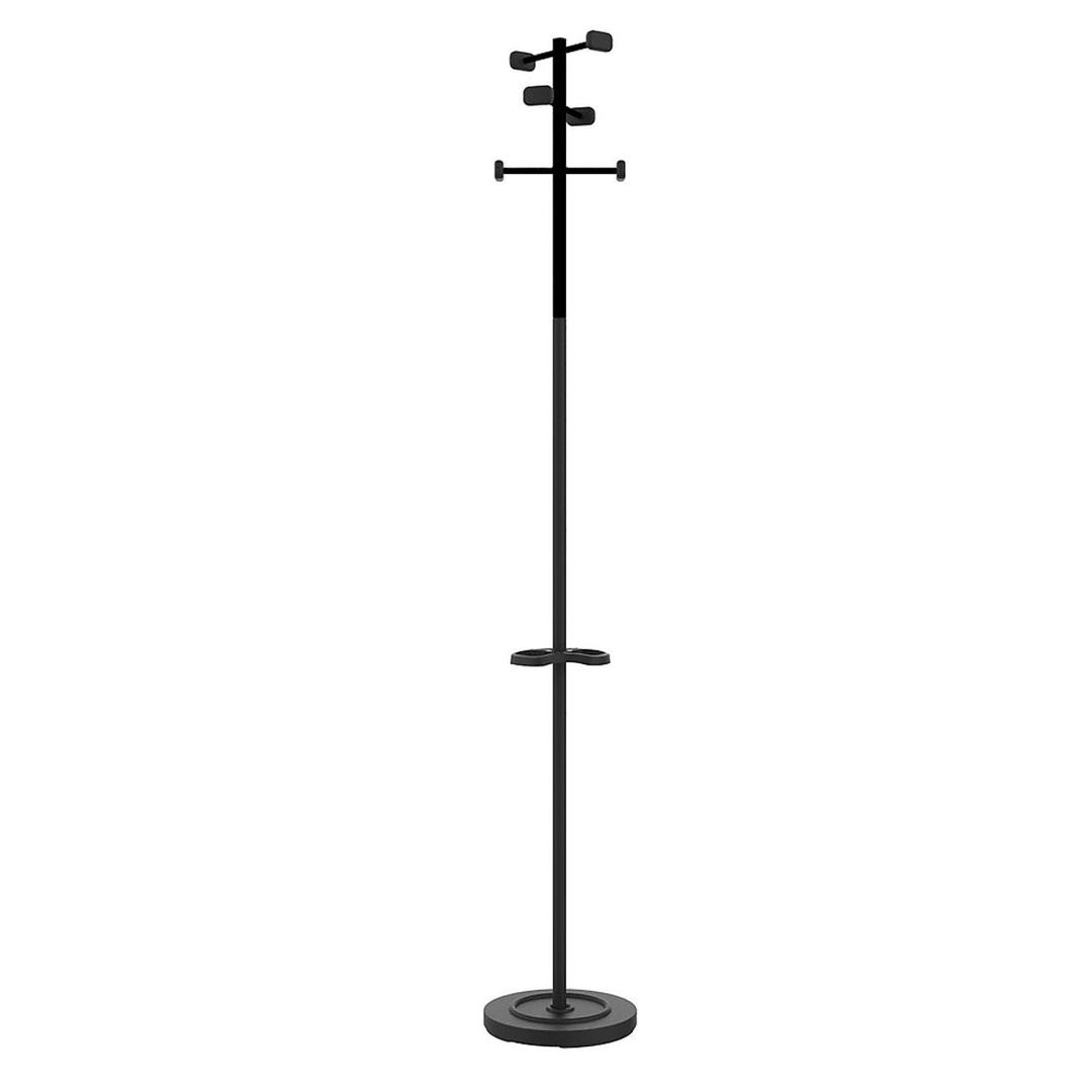 Portemanteau sur pied, 6 patères WELCOME noir UNILUX - Portemanteau sur pied UNILUX WELCOME noir, vue d'ensemble