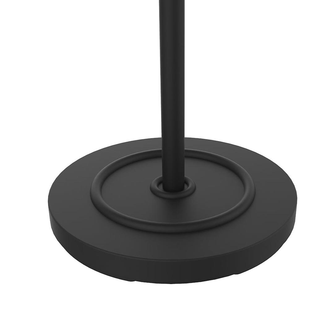 Portemanteau sur pied, 6 patères CALIFORNIA noir et bois UNILUX - Portemanteau sur pied UNILUX CALIFORNIA noir et bois, base lestée, détail