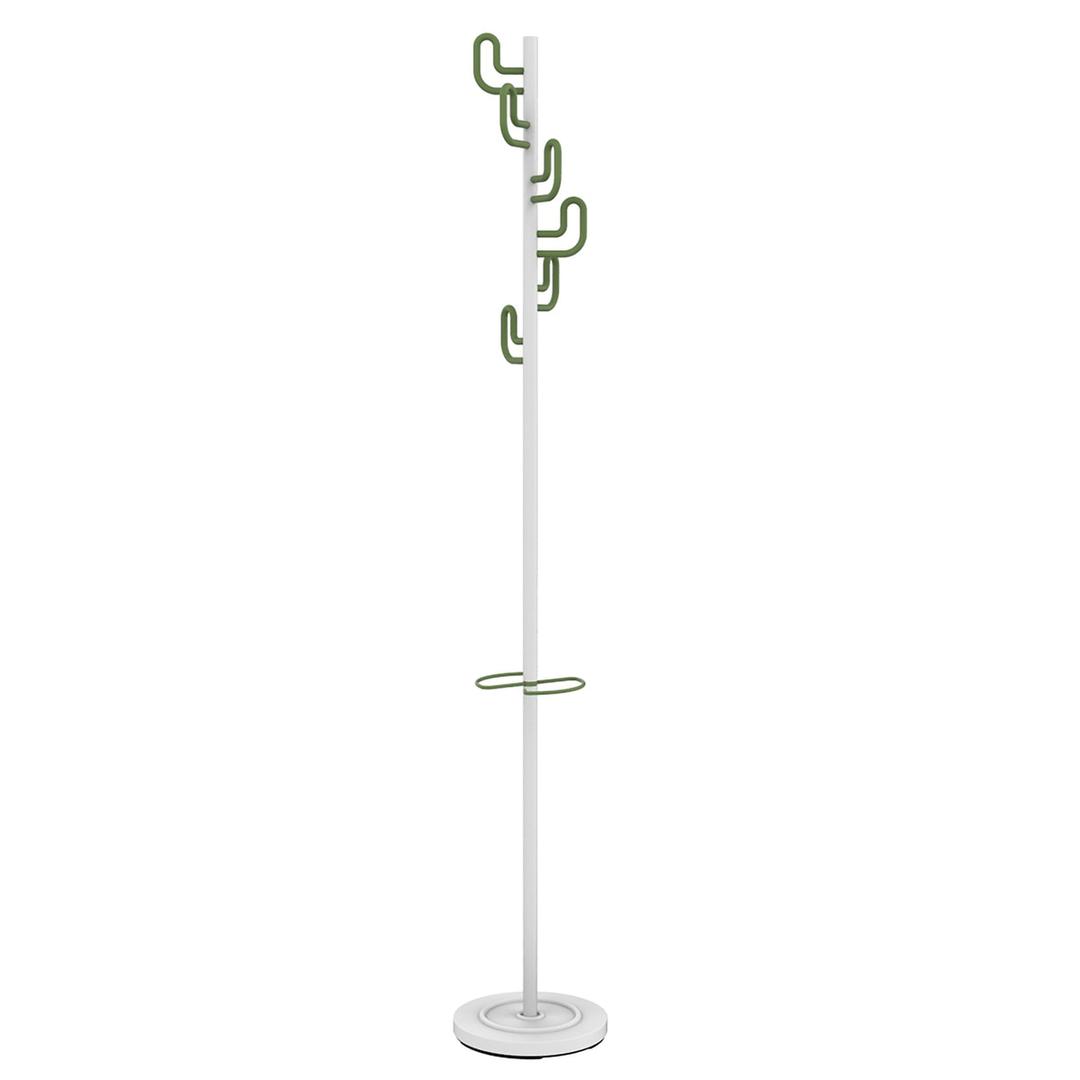 Portemanteau sur pied, 6 patères CALIFORNIA blanc et vert UNILUX - Portemanteau sur pied UNILUX CALIFORNIA blanc et vert, vue d'ensemble