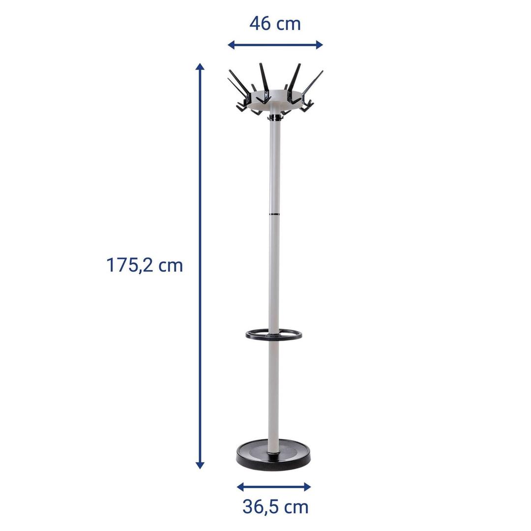 Portemanteau sur pied, 32 crochets caligo argent MAUL - Portemanteau sur pied MAULcaligo argent, dimensions