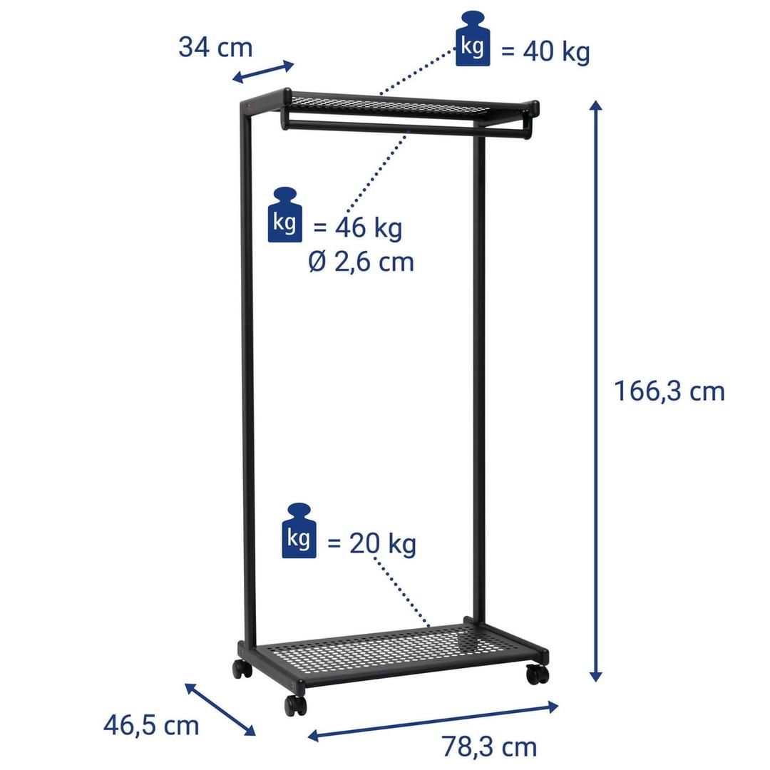 Vestiaire mobile, avec tablettes bolero MAUL - Vestiaire mobile MAULbolero, dimensions