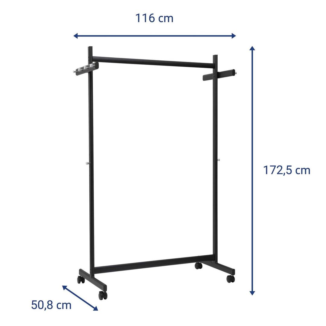 Vestiaire mobile, barre de 100 cm samba MAUL - Vestiaire mobile MAULsamba, dimensions