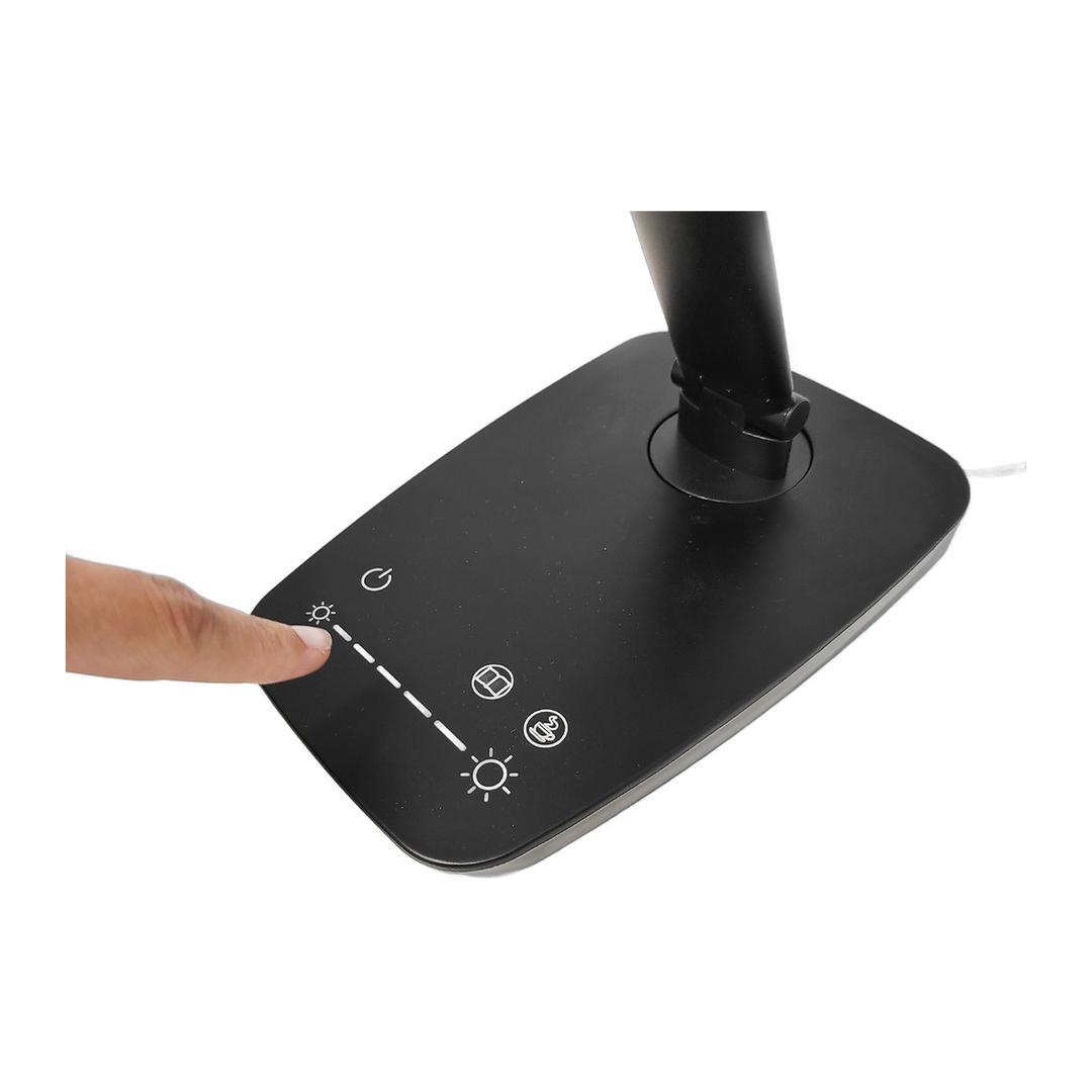 Lampe de bureau LED, température réglable TWISTLED UNILUX - Lampe de bureau UNILUX TWISTLED noir, touches tactiles sur la base, détail