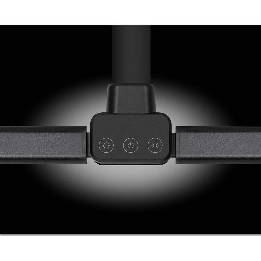 Lampe de bureau LED à pince, double tête Nova HANSA - Lampe de bureau Hansa Nova, touches de commande sur la tête