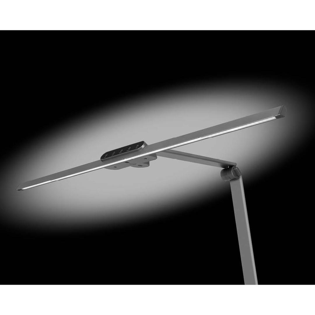 Lampe de bureau LED à pince, tête de 80 cm Flow HANSA - Lampe de bureau Hansa Flow, tête allumée