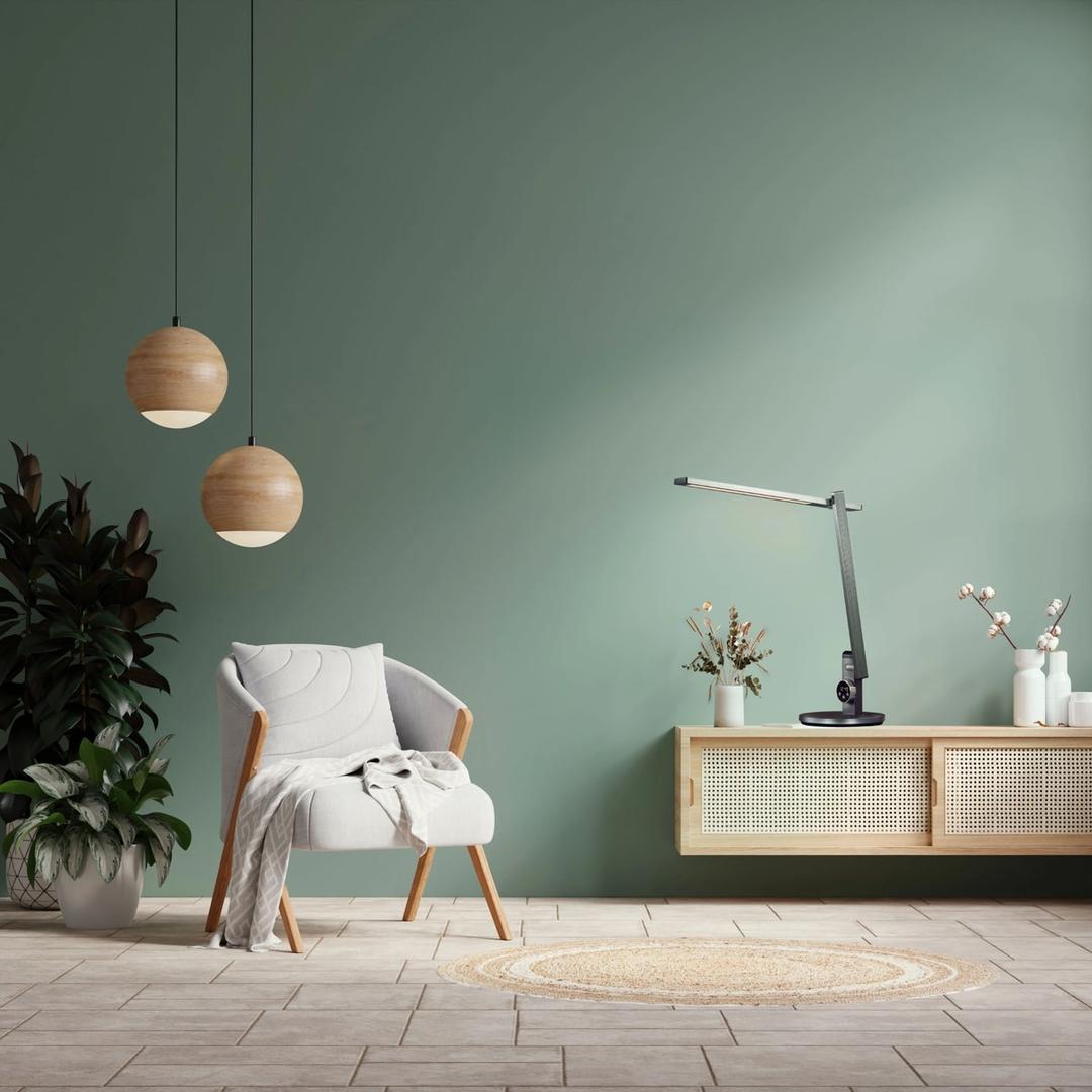 Lampe de bureau LED avec horloge Beam HANSA - Lampe de bureau Hansa Beam, dans un salon