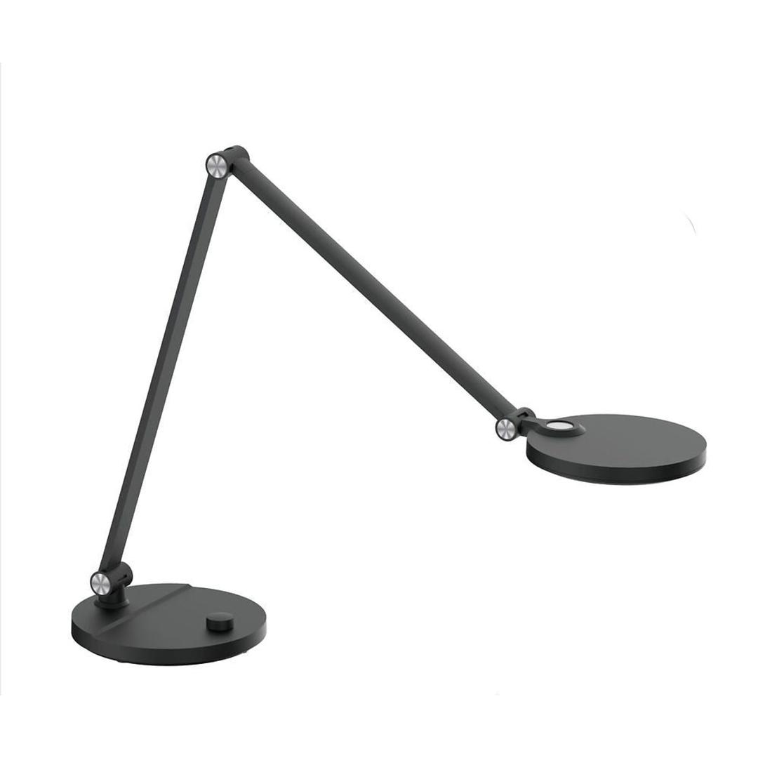Lampe de bureau LED, bras double EVEREST UNILUX - Lampe de bureau LED UNILUX EVEREST noir, bras double déplié